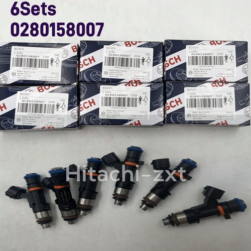 6x Bosch Fuel Injectors 0280158007 For 2005-2019 Nissan Pathfinder Xterra 4.0L V6 - New