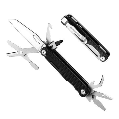Mossy Oak 12 in 1 Pocket Multitool Knife with G10 Handle EDC Multi
