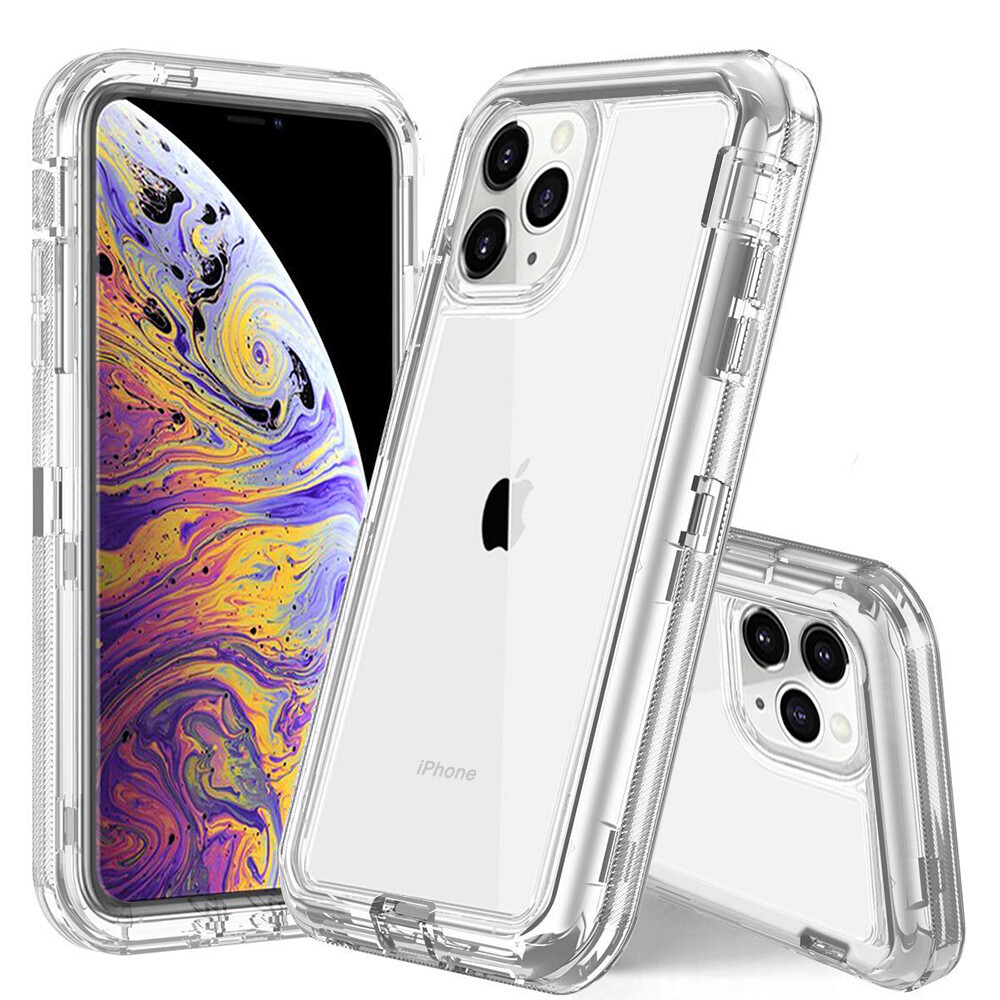 For iPhone 17 16 15 14 13 12 11 Clear Case Heavy Duty Shockproof Defender Cover