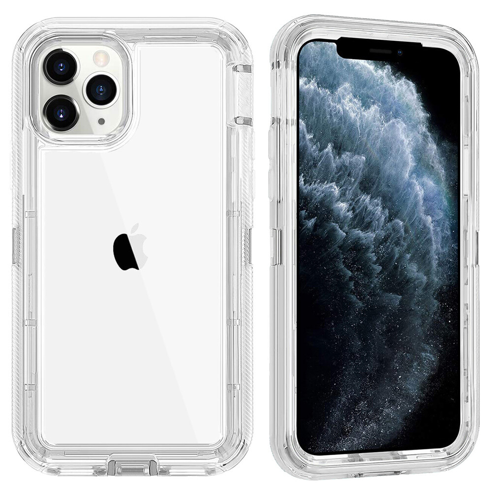 For iPhone 17 16 15 14 13 12 11 Clear Case Heavy Duty Shockproof Defender Cover