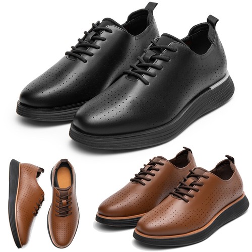 ⚡ Men\'s Grey Pu Max Flex Fashion Dress Sneakers Oxfords Classic Casual Shoes Amazon.com | Bruno Marc Men main image 3