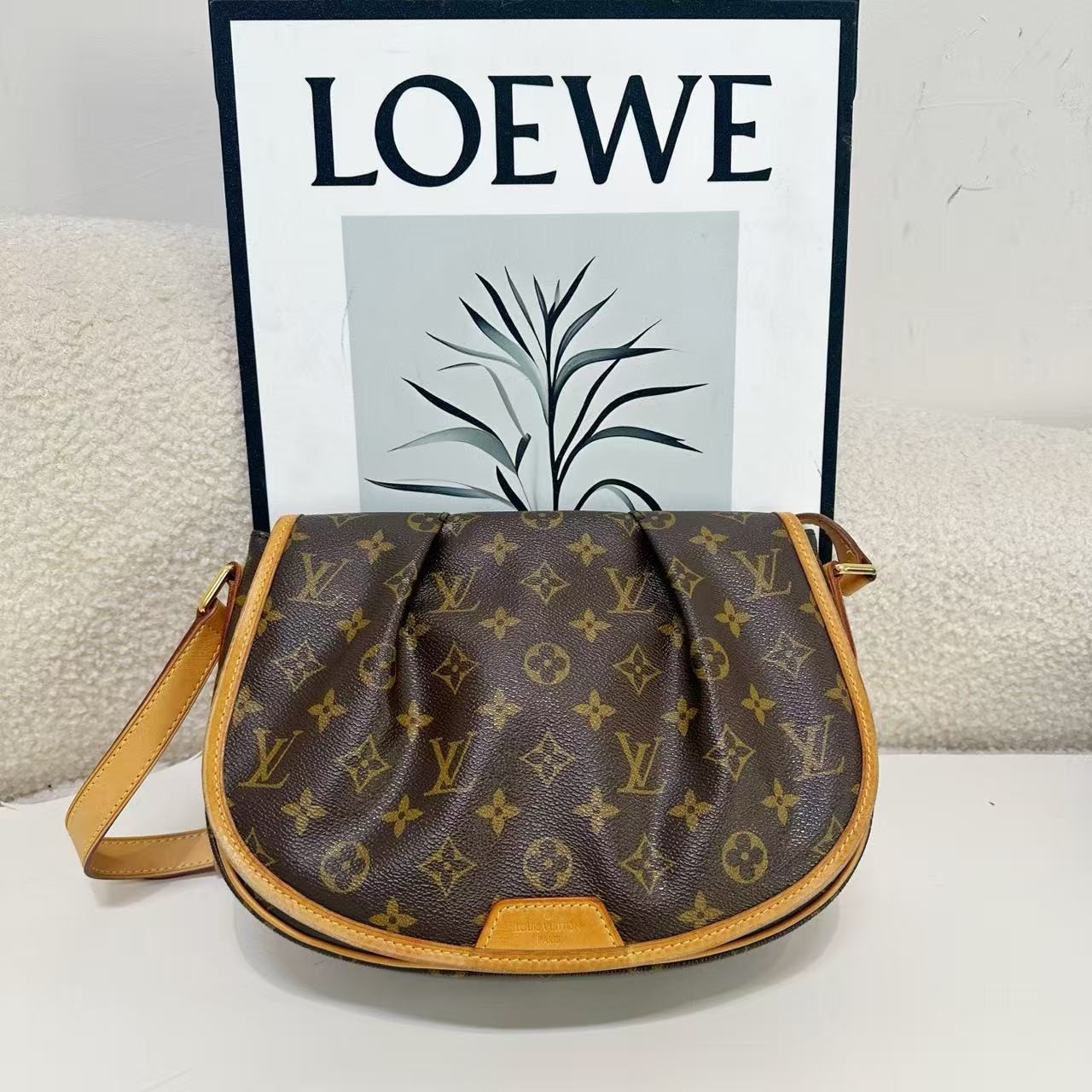 Louis Vuitton Menilmontant PM Monogram Canvas Crossbody Shoulder