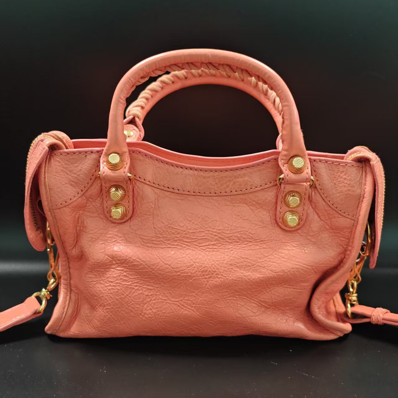 Balenciaga Classic Mini City Bag Pink Lambskin Leather Y2K Vintage