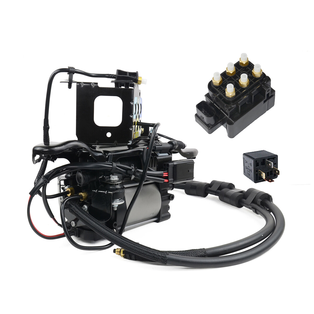 Drop-In Air Suspension Compressor & Valve Block Kit For 2011-2018 Jeep Grand Cherokee – Direct Fit Replacement