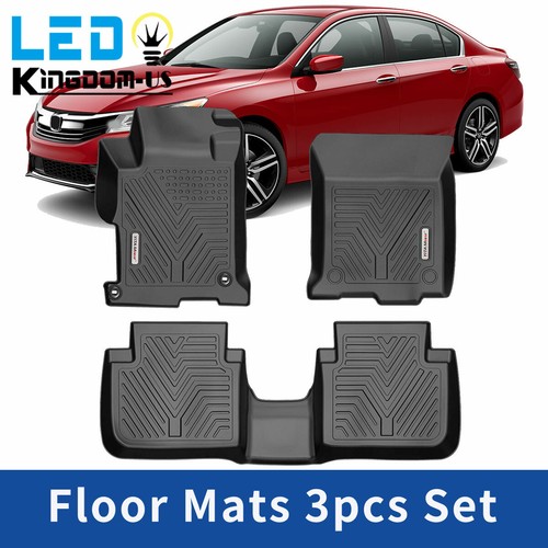 3PCS 3D Molded Floor Mats For 2013-2017 Honda Accord Sedan TPE