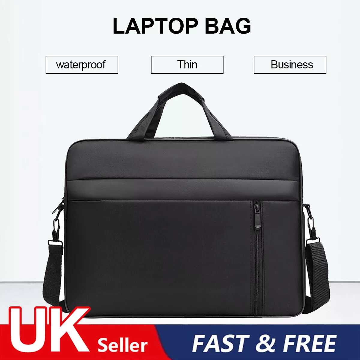 Waterproof Laptop Messenger Bag For 14-15.6 Inch Computers - Shoulder Bag For Men & Women With Adjustable Strap