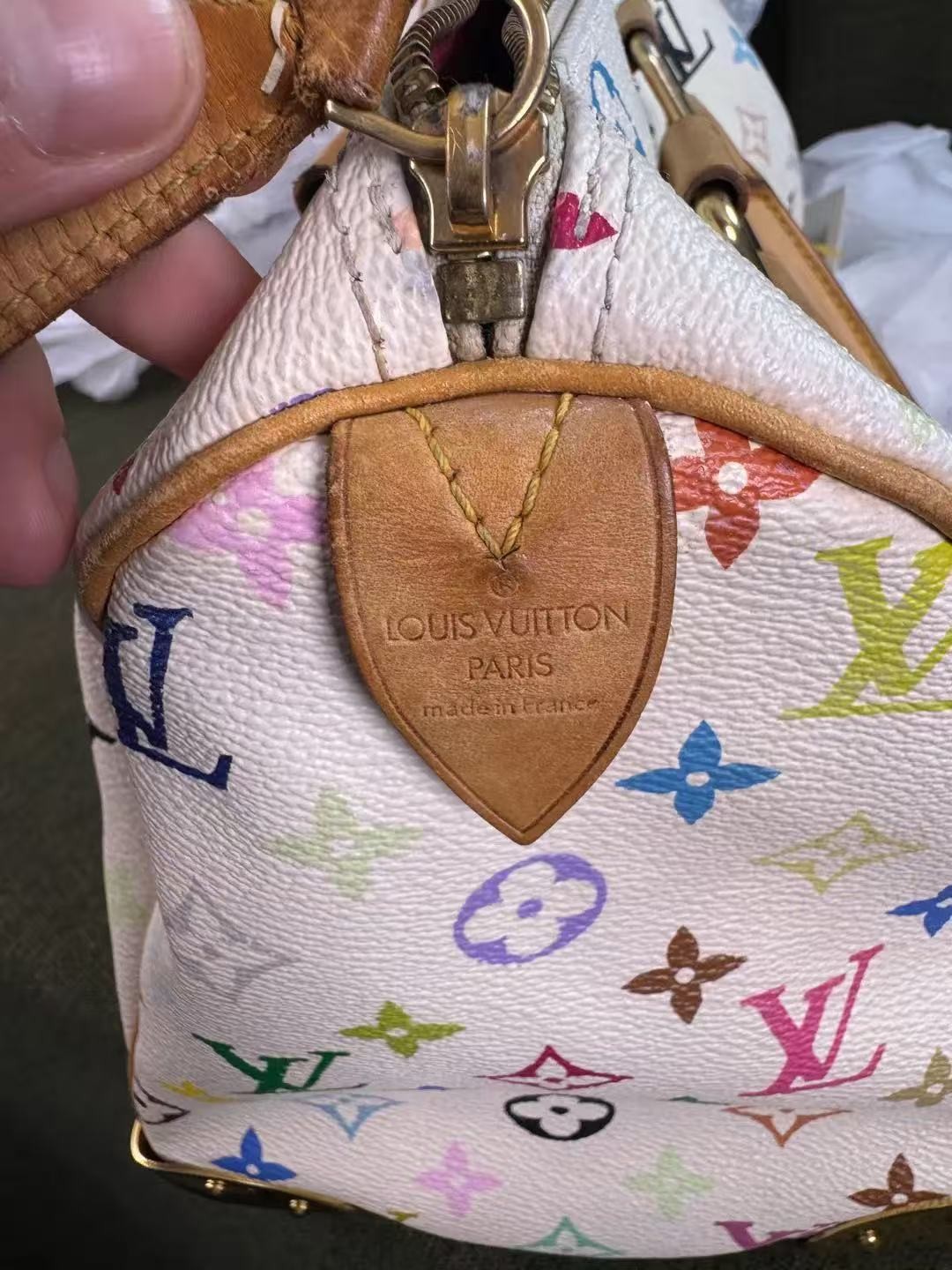 Louis Vuitton x Takashi Murakami Speedy 30 White Multicolore