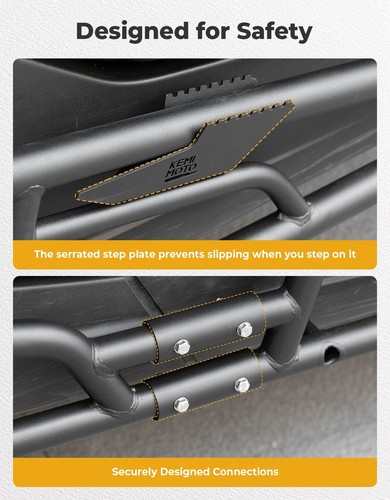 KEMIMOTO Nerf Bars Rock Sliders Black for 2024-2026 CFMOTO ZFORCE