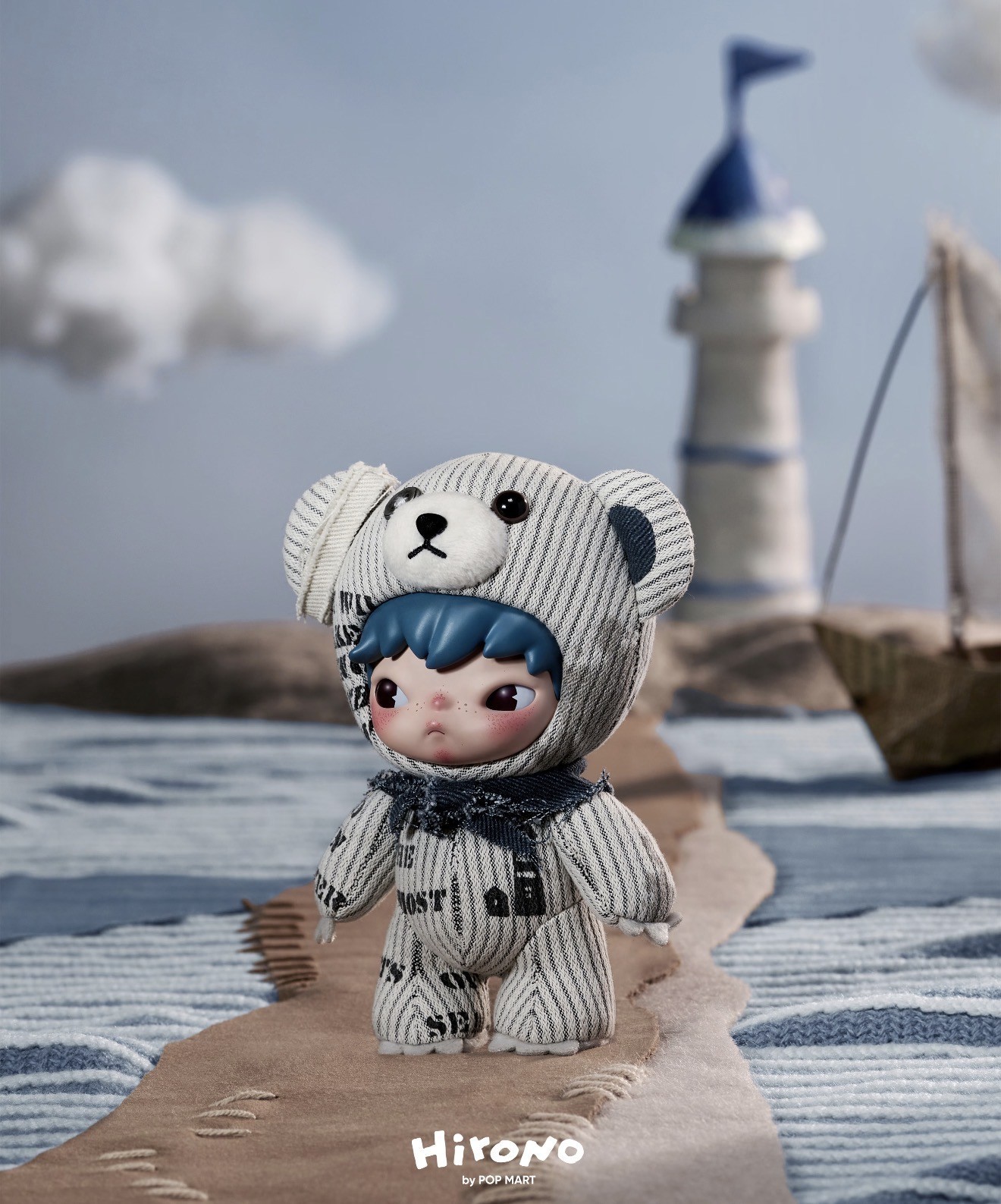 【上海限定】HIRONO Freedom  ぬいぐるみペンダント 100%Authentic POP MART Hirono Freedom Island Plush Doll Pendant