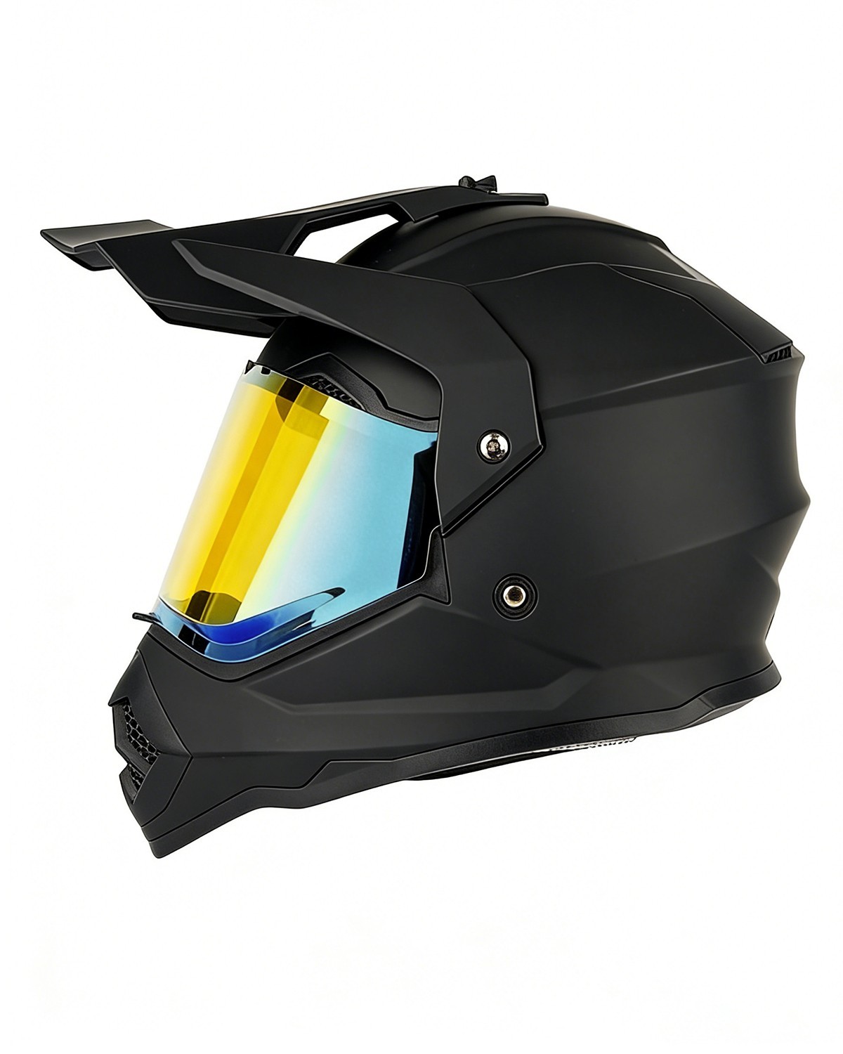 Husky Youth Dual Sport Helmet DOT/ECE Matte Black ATV Dirt Bike
