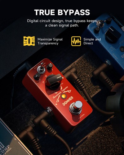 Donner Harmonic Square Mini Octave Effect Pedal Pitch Shifter 3