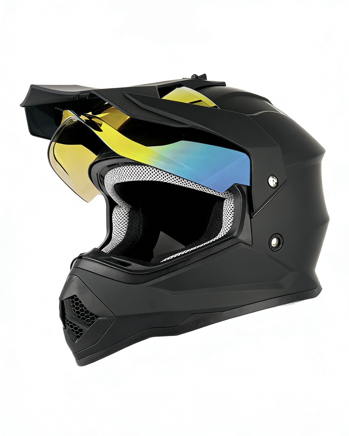 Husky Youth Dual Sport Helmet DOT/ECE Matte Black ATV Dirt Bike