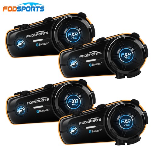 4x FX8 Pro Motorcycle Bluetooth Headset Helmet Intercom 10 Riders