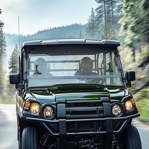 Scratch Resistant Flip Down Windshield For 2015+ Kawasaki Mule Pro