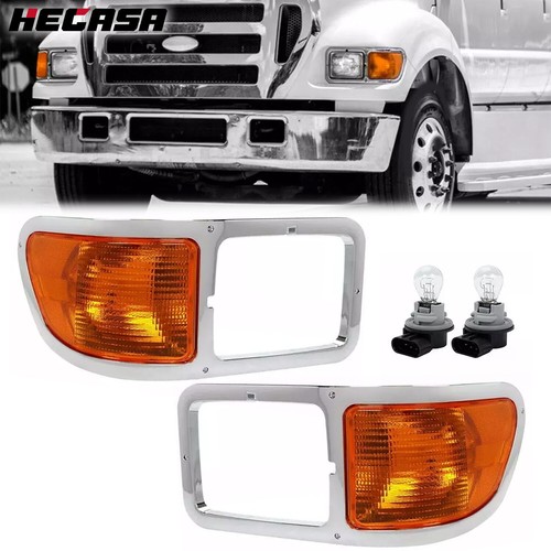 Fit 2000-2015 Ford F650 F750 F-650 -F750 Headlights Bezel Corner