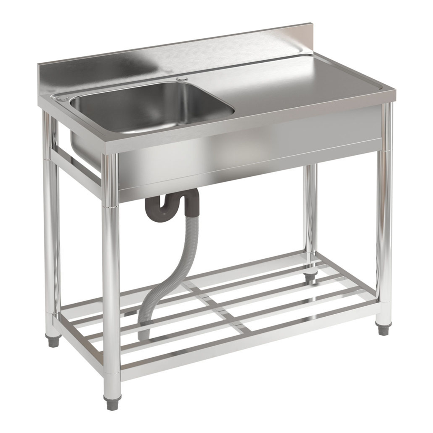 Edelstahl Spüle Spültisch Gewerbliche Küchenspüle Spülbecken 1 Becken Waschtisch