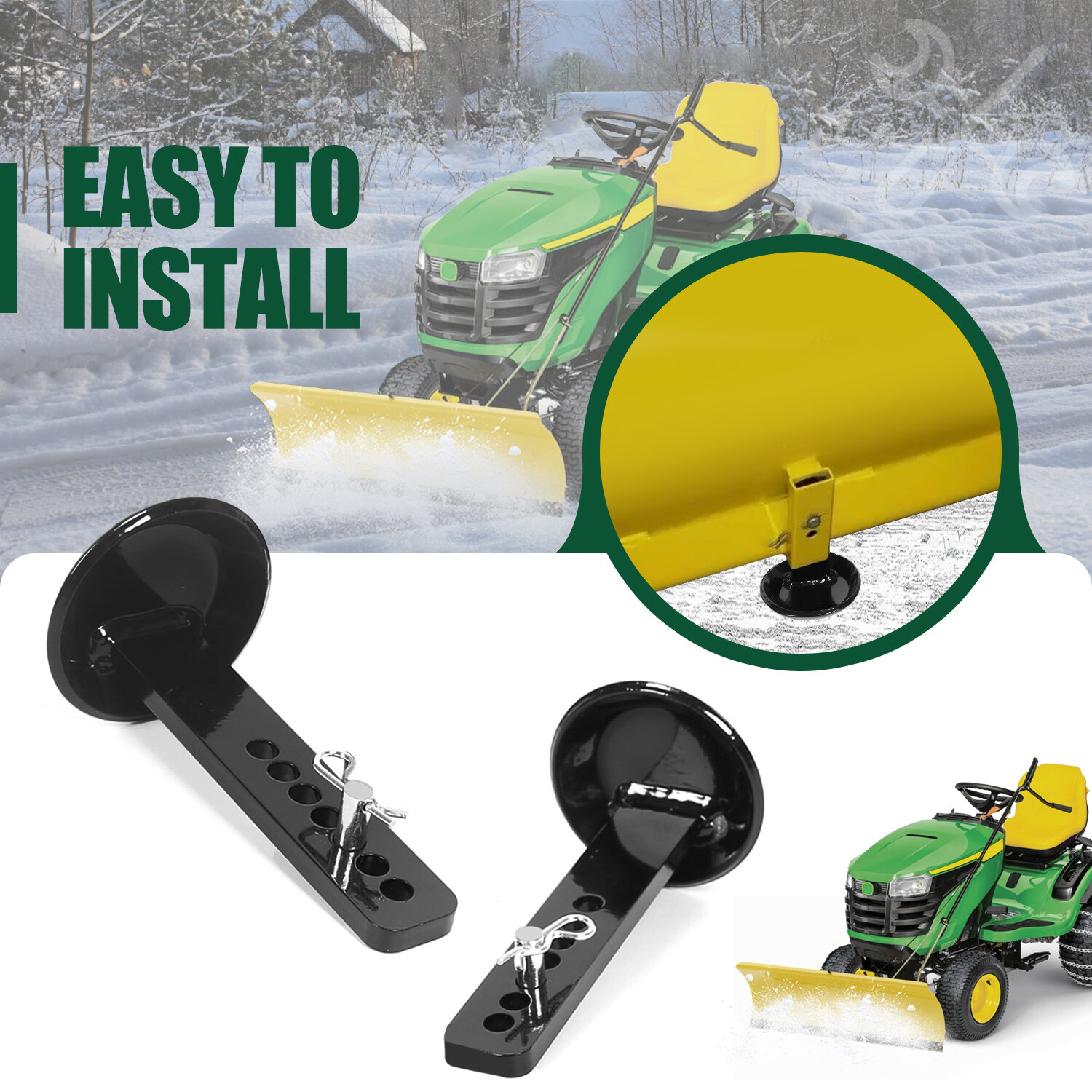 Snow Plow Dome Skid Shoes Heavy Duty For John Deere Runner