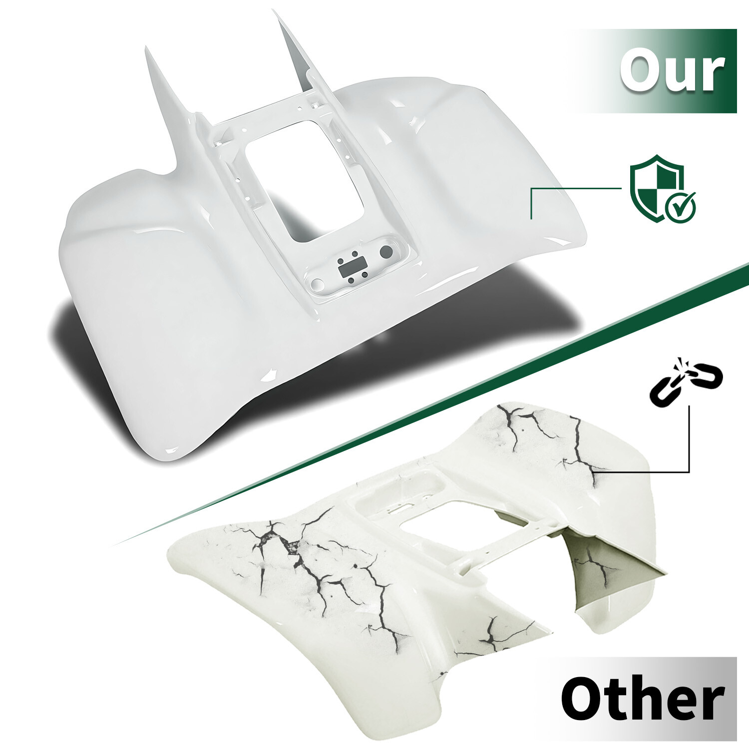 Damntrax ✩Yahoo✩.＊フリマ出品中★ White ABS Front+Rear Fender Kit For Honda TRX 400EX TRX400EX 1999