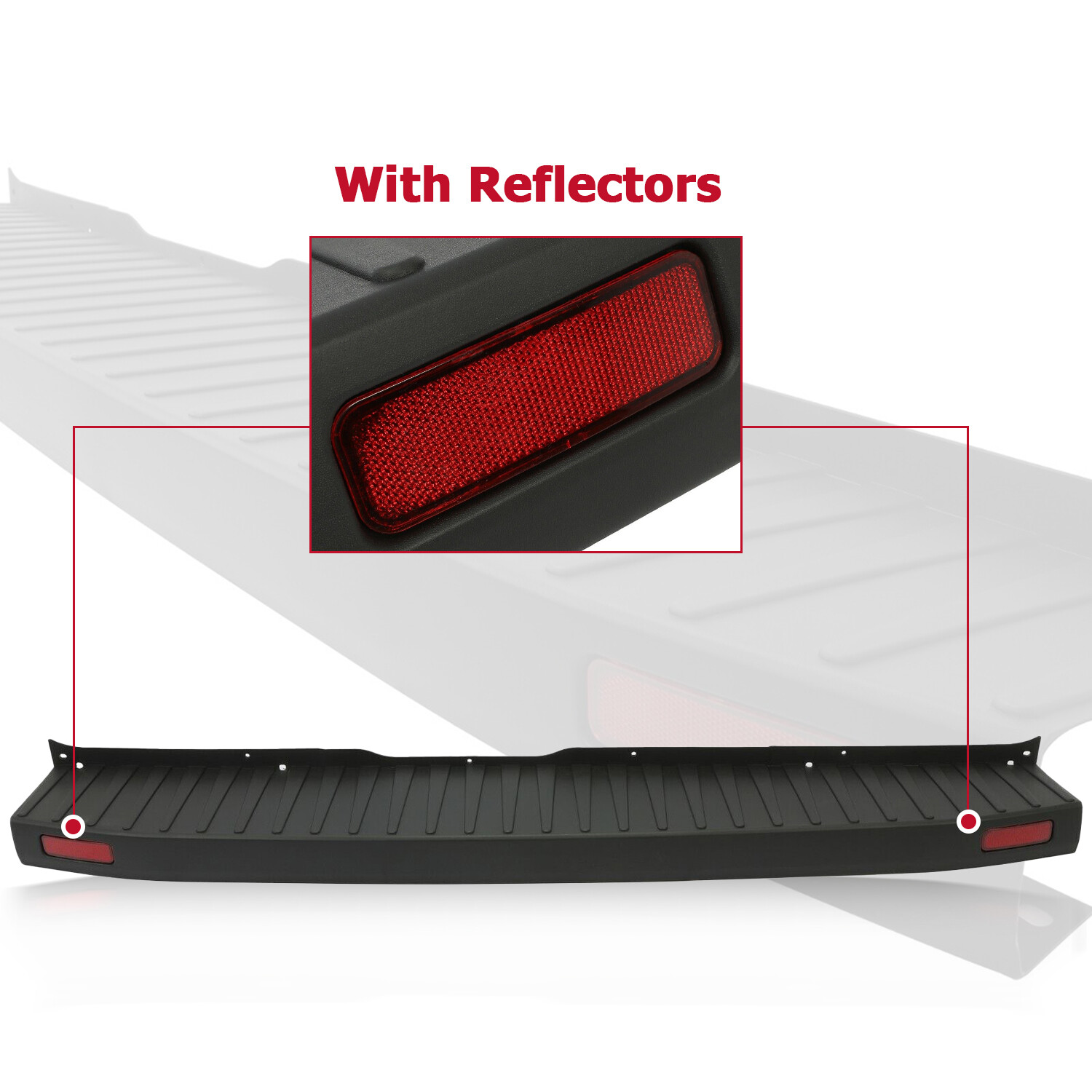 For Ford Transit 150 250 350 2015-2024 Rear Bumper Cover W/ Side