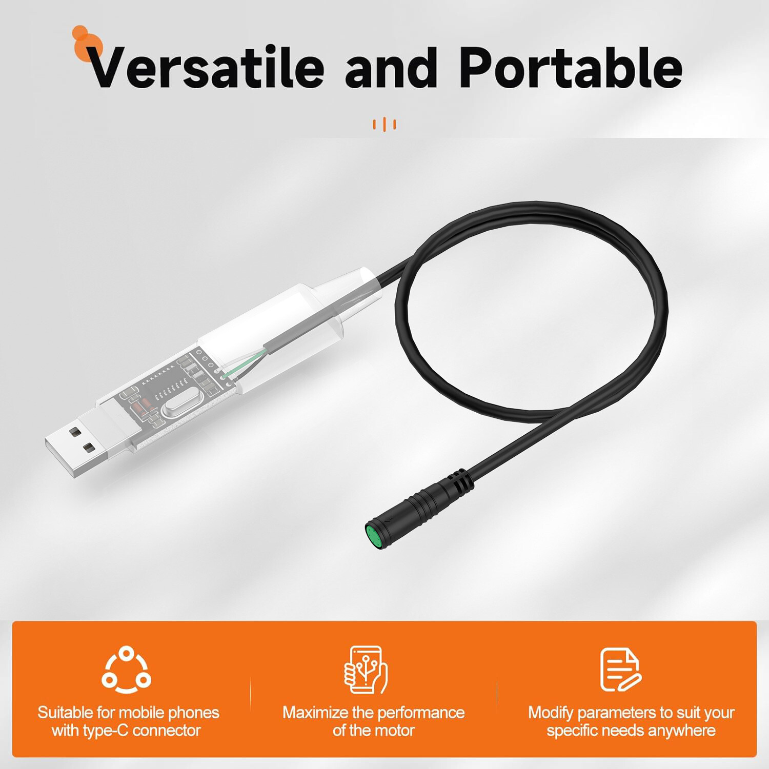 Cavo Programmazione USB Per Motori BBS - 58cm Per BBS01 BBS02 BBS03 Mid
