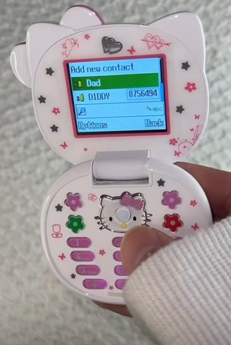 Hello Kitty Flip Phone Kawaii 2025 -Sanrio Cartoon Kids Phone 4G