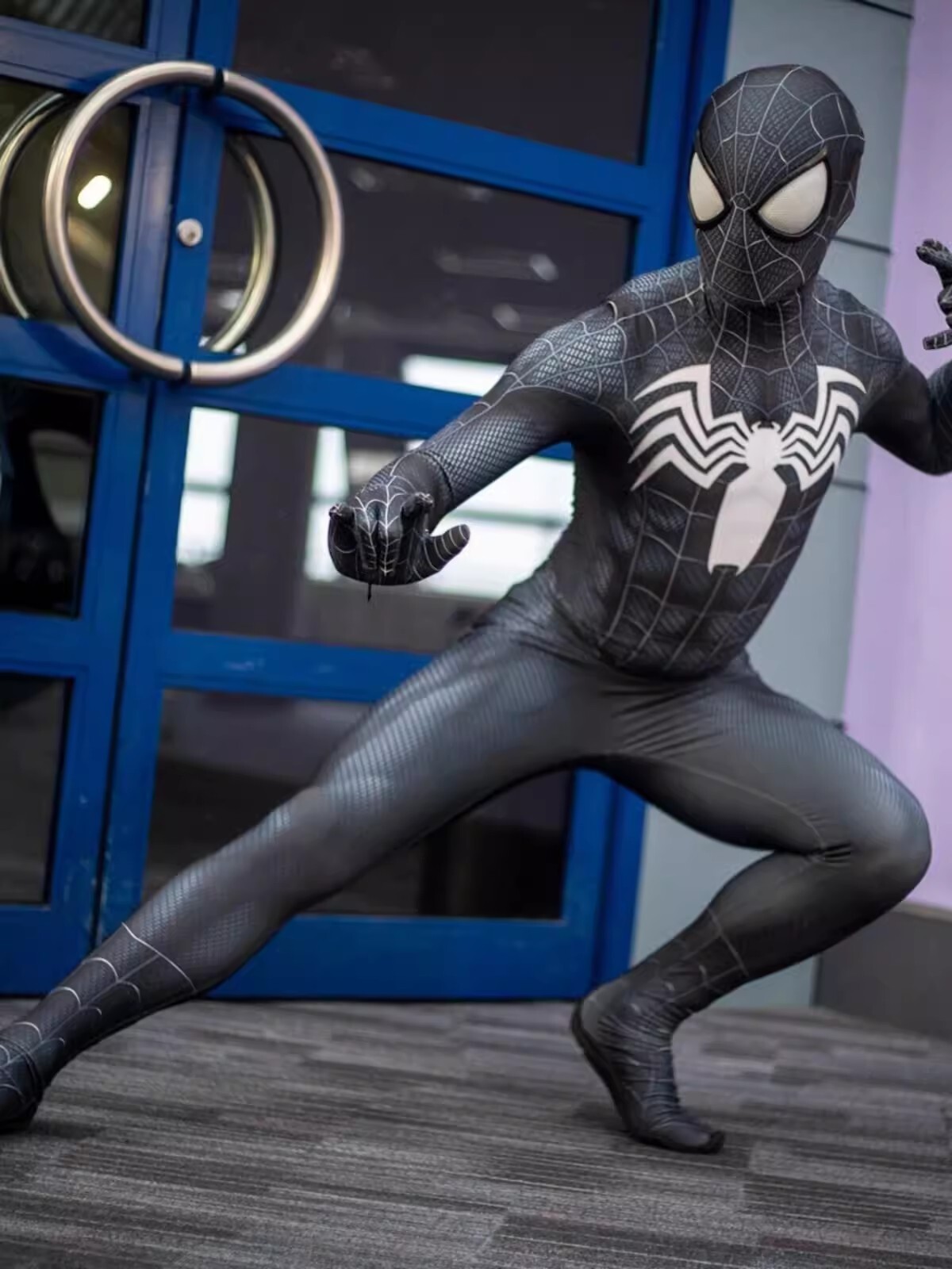 Black Venom Spiderman Jumpsuit Men Suit Cosplay Costume Bodysuit