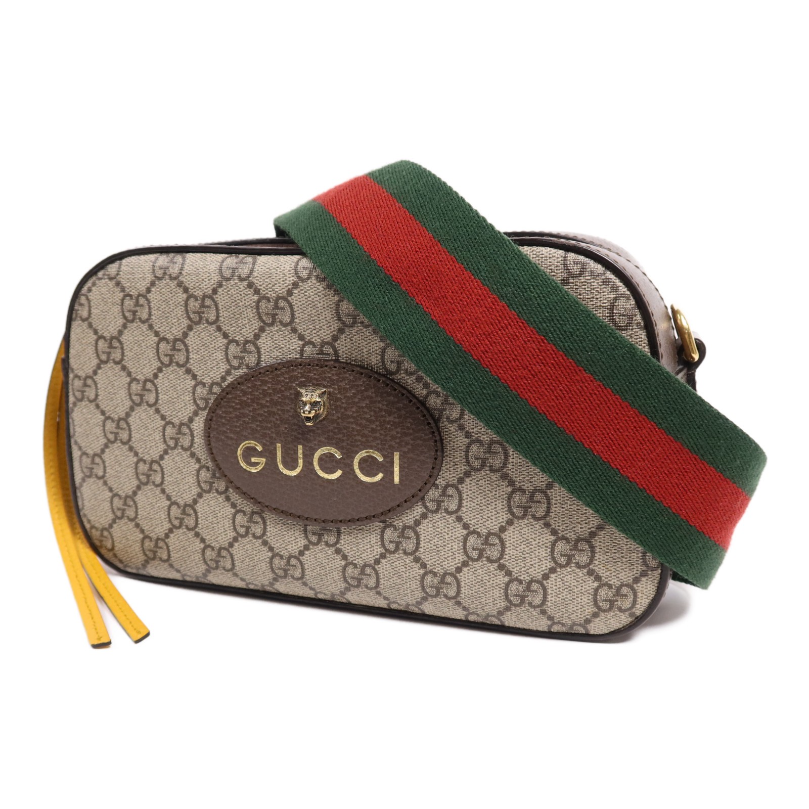 authentic GUCCI GG Supreme Messenger Shoulder Bag 476466 Coated