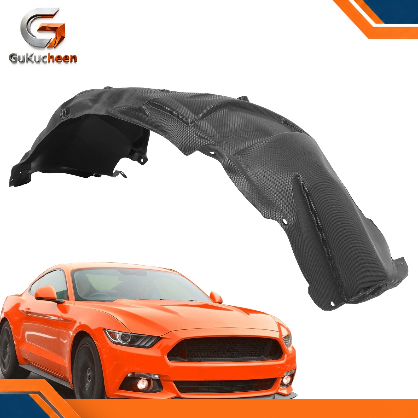 Fender Liner Splash Guard For 2015-2017 Ford Mustang Front