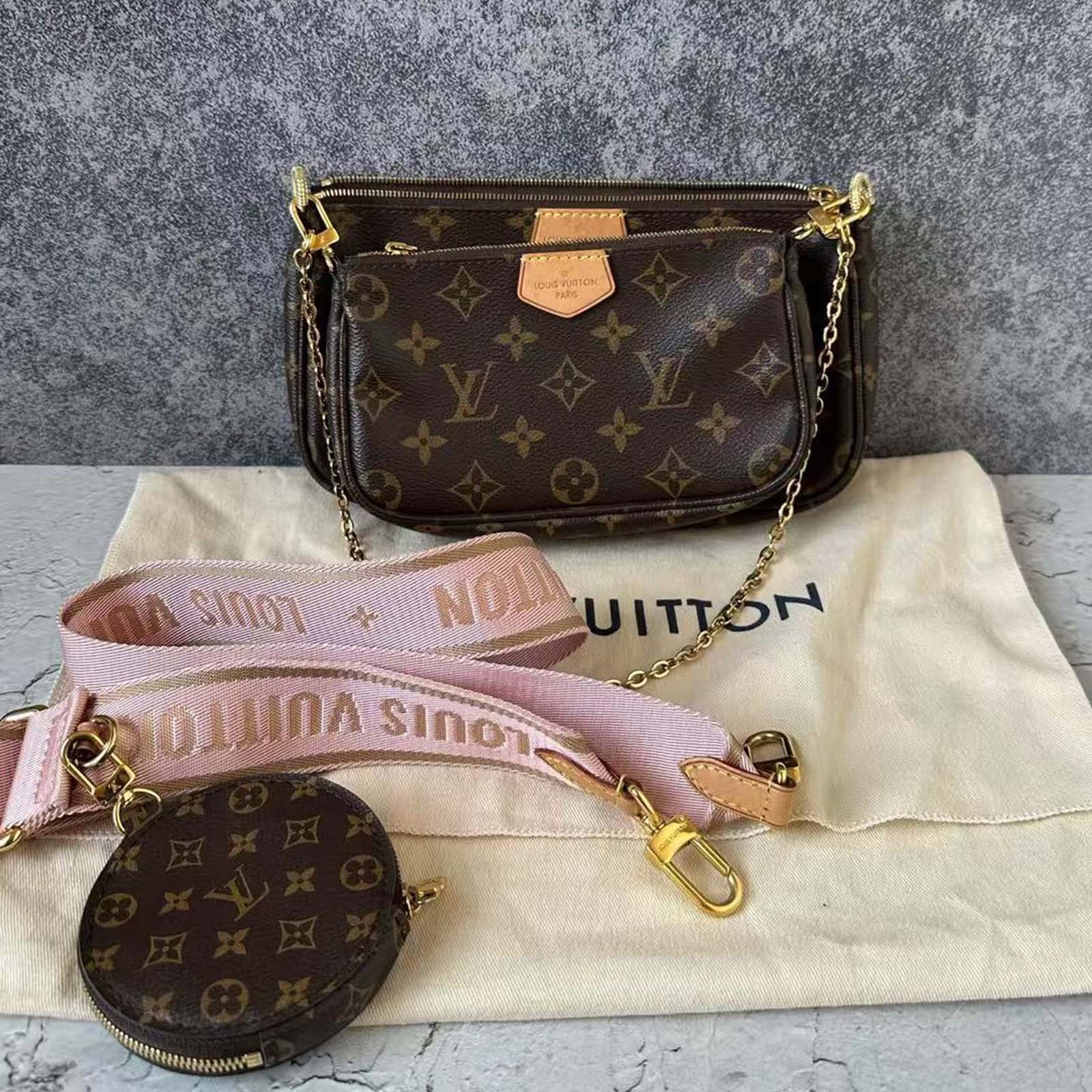 Louis Vuitton Multi Pochette Accessoires Monogram Pink Clutch