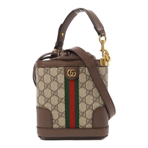 GUCCI 確認用 GUCCI GG GHW Ophidia Bucket Bag 2 Way Shoulder Bag 752583 Coated