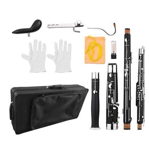 Synthetic Wood Professional Bassoon C Key For Orchestras - Black