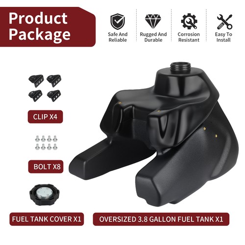 FUEL GAS TANK With CAP FOR YAMAHA WARRIOR 350 YFM350 X 1987-2004