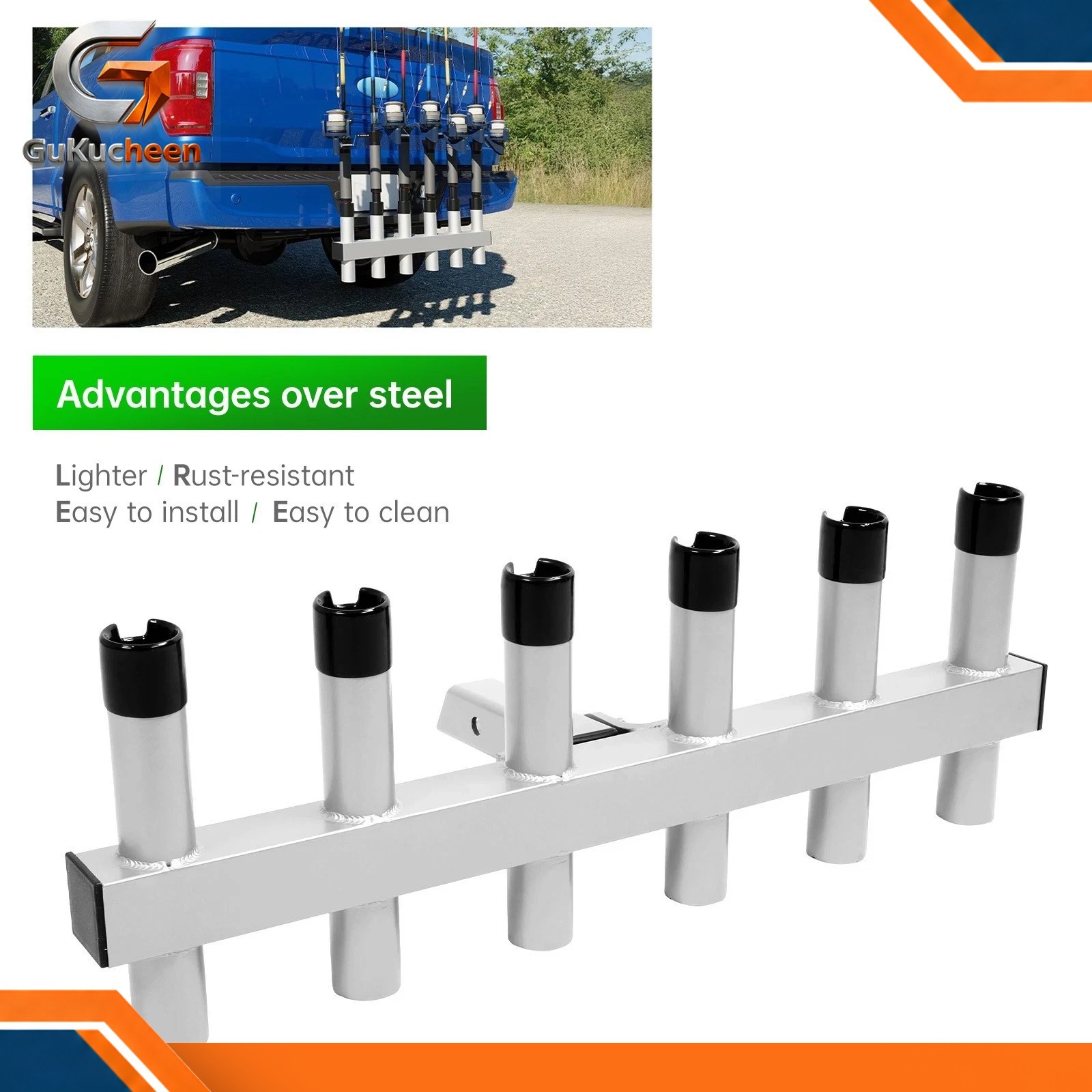 bumper mounted fishing rod holders Angler's Fish-N-Mate Holder sized for #10 bolts and can be surface mounted or mounted to the optional L 14 Rod - Toolbox Mount