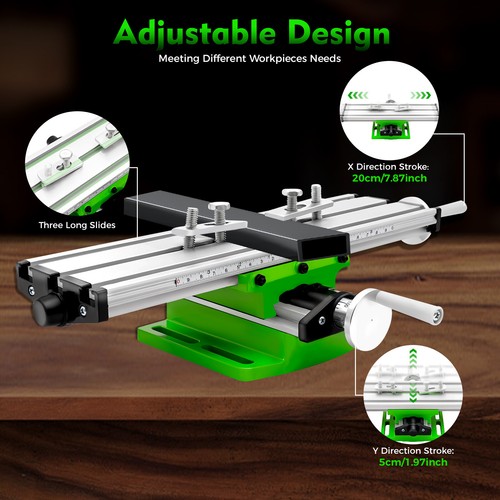 Cross Slide Drill Press Bench Axis Mill Machine Work Table