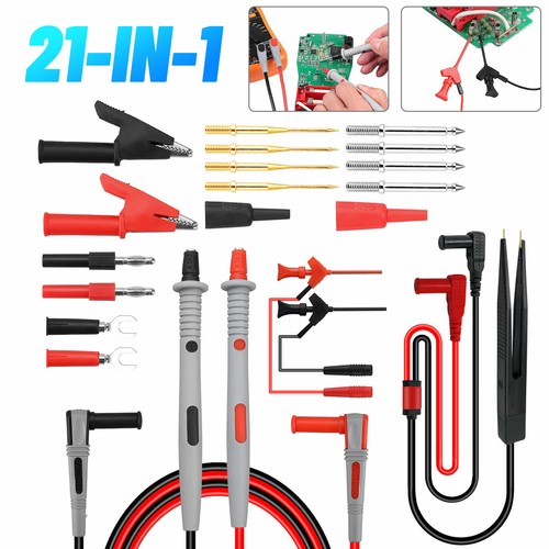 21 in 1 Multimeter Test Lead Kit Electrical Alligator Clip Test