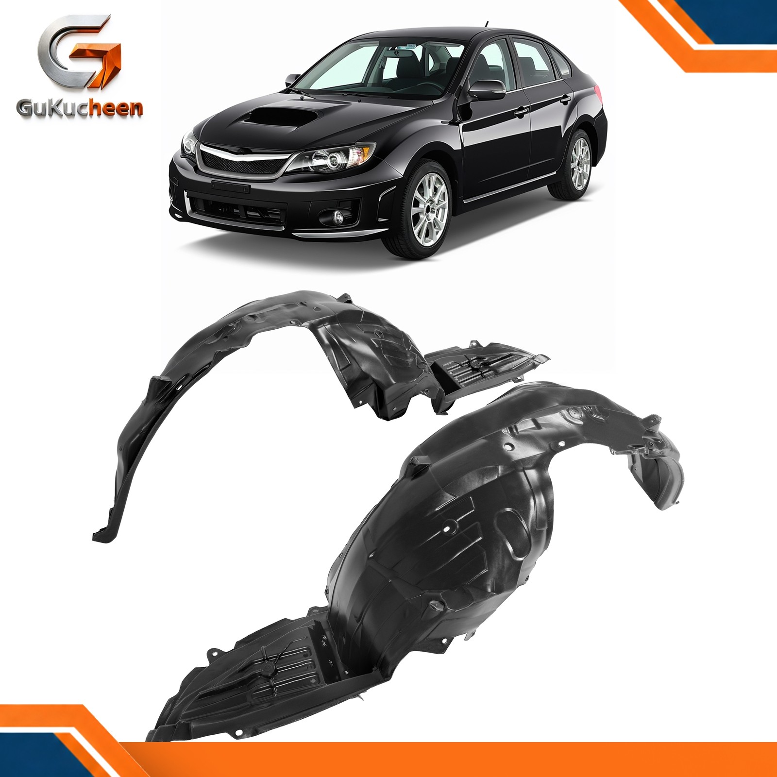 Fenderlizer Under Drive アンダードライブ Driver & Passenger Side Inner Fender Liner For 2011-2014 Subaru