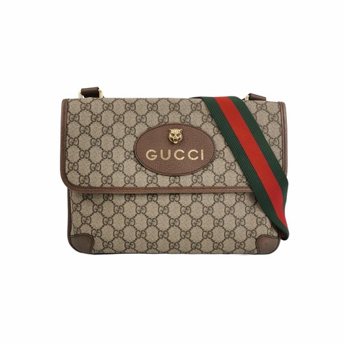 Gucci Neo Vintage GG Supreme Messenger Bag 495654 Brown Canvas