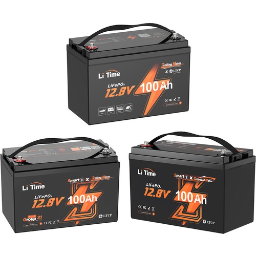 LiTime 12V 100Ah TM Bluetooth Plus Lithium Battery Low Temp BMS