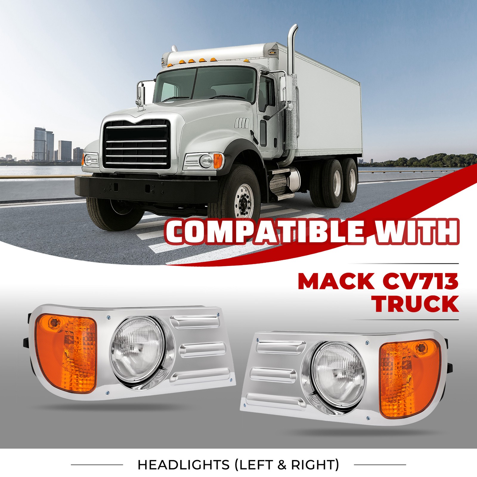 Headlight Corner Light Bezel For Mack Granite CV713 Truck