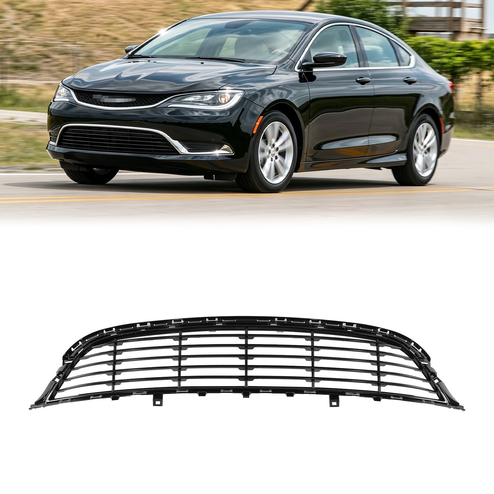 Front Bumper Lower Grille For Chrysler 200 Textured Black 68202988AC 2015-2017