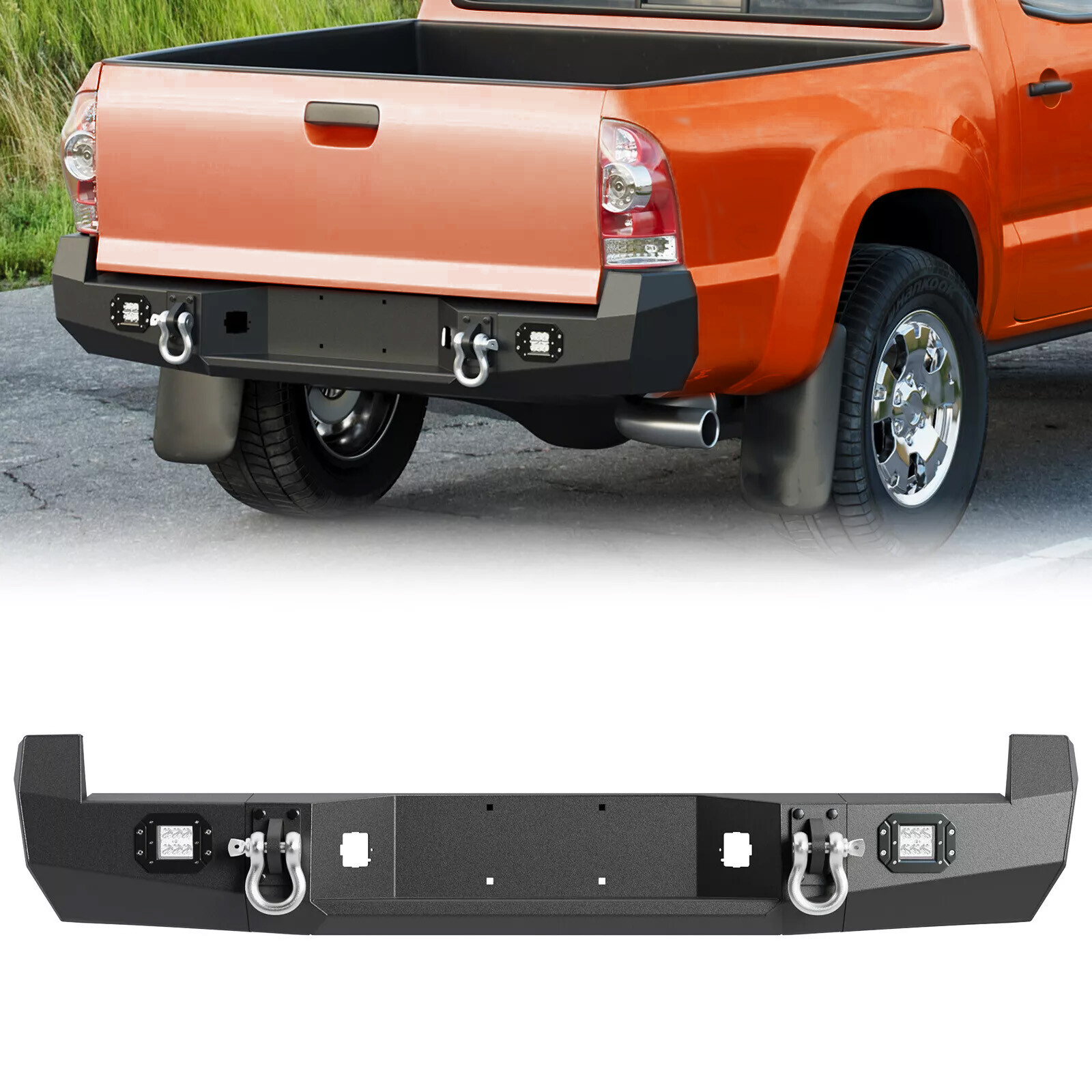 For Toyota Tacoma 2005-2015 Rear Bumper w/License Plate & LED