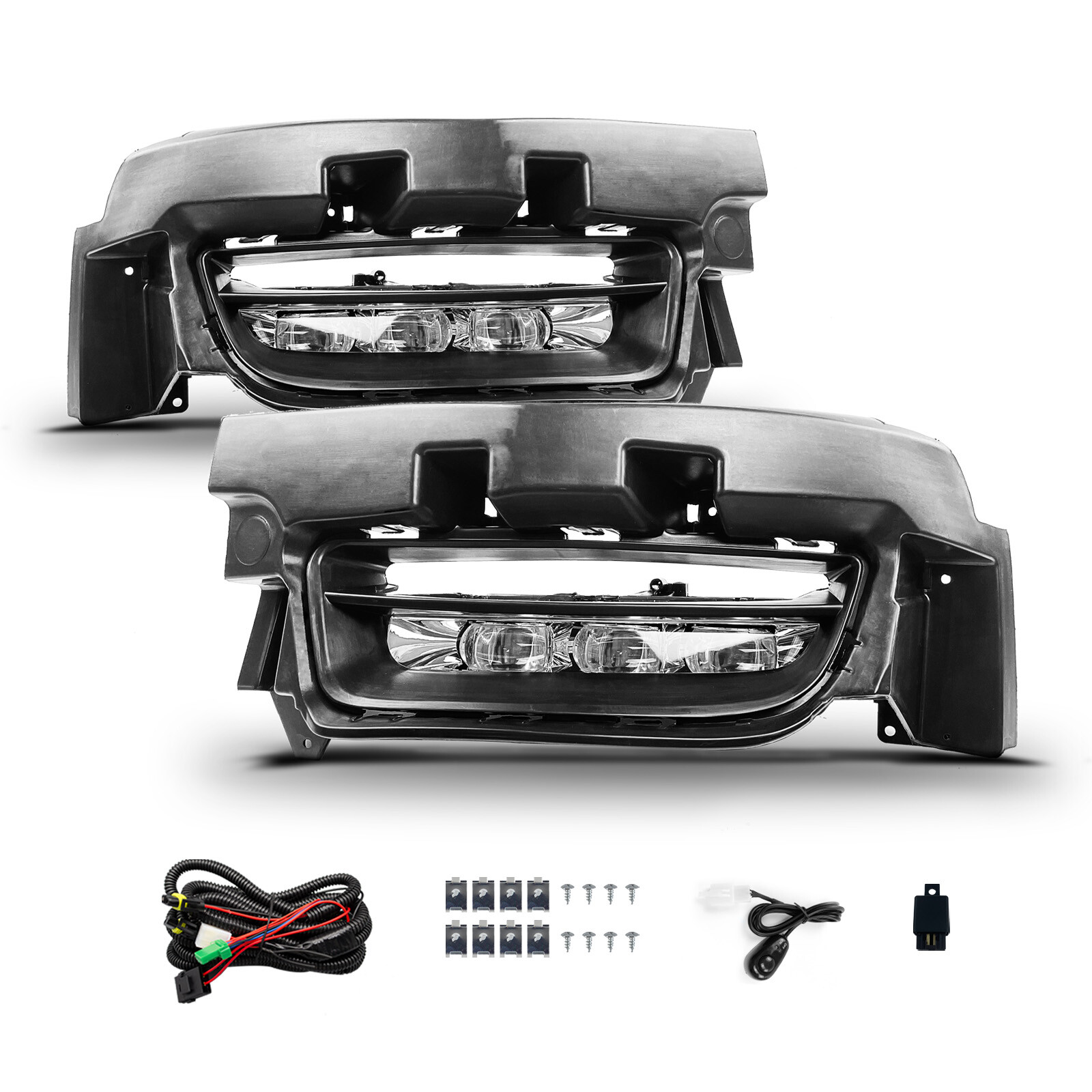 Pair For 2015-2020 Dodge Charger LED Fog Lights Front Bumper Lamps+Wiring |  eBay