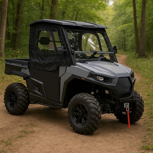 For T-Boss 550 750 560 760 UTV Black+Clear Soft Door Soft Half