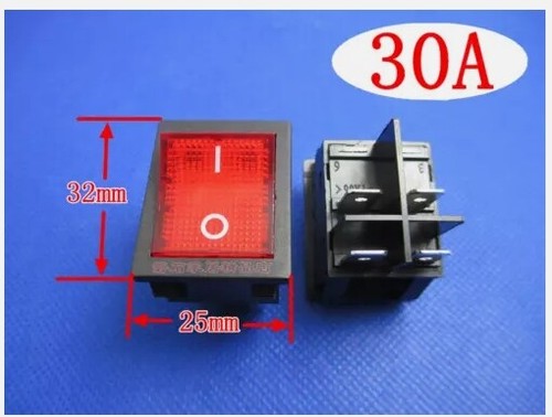 1PC Rocker Switch 250VAC T85/55 1E4 JD03-A1 4 Pins 30A 30Amp | eBay