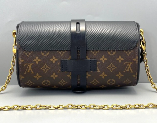 Louis Vuitton Monorgram Lock Chain Strap Shoulder bag Brown Black