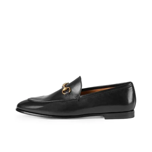 Gucci Leather Horsebit Loafer Shoes Women's Black 482464 BLM00