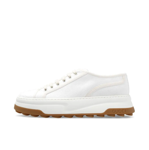 グッチチャンキービール Gucci Low Top Canvas Fashion Casual Sneakers Men's White 745998