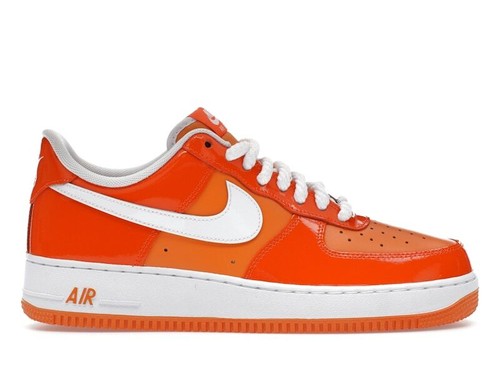 Nike Air Force 1 '07 LV8 Orange White Patent - HV9405-800 | eBay