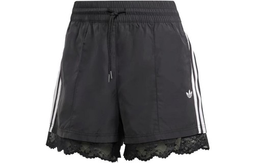S jersey shorts lace BLACK③ adidas Lace Trim 3-Stripes Shorts With Drawstring II5605 | eBay