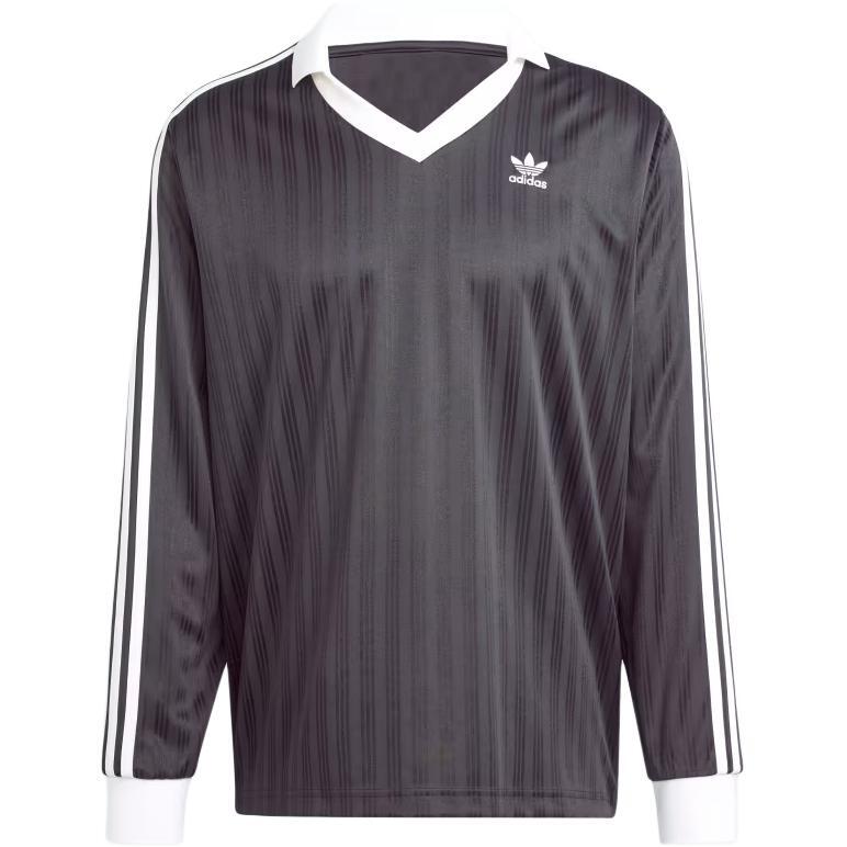 adidas Adicolor Piqué Football Long Sleeve Top With Vintage Stripe